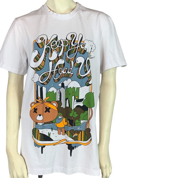 Keep Ya Head Up Jordan Craig Mens Graphic T-Shirt White Stretch Crew Neck Tee S - Picture 7 of 11